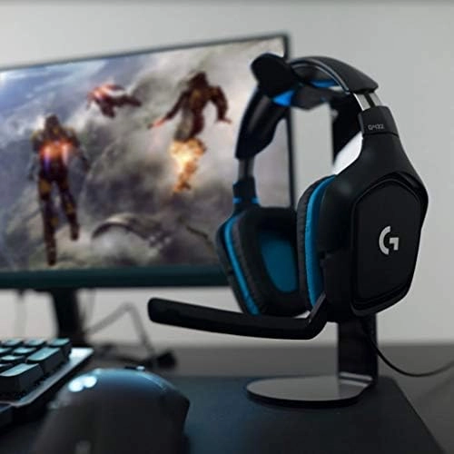 Logitech G432 Wired Gaming Headset, 7.1 Surround Sound, DTS Headphone:X 2.0, Flip-to-Mute Mic, PC (Leatherette) Black/Blue, 7.2 x 3.2 x 6.8 inches thumbnail-5