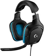 Logitech G432 Wired Gaming Headset, 7.1 Surround Sound, DTS Headphone:X 2.0, Flip-to-Mute Mic, PC (Leatherette) Black/Blue, 7.2 x 3.2 x 6.8 inches