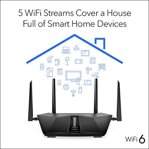 NETGEAR Nighthawk WiFi 6 Router (RAX43) 5-Stream Dual-Band Gigabit Router, AX4200 Wireless Speed (Up to 4.2 Gbps), Coverage Up to 2,500 sq.ft. and 25 Devices thumbnail-2